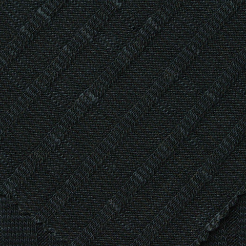 Black Tone-on-Tone Rib Knit, Viscose-Poly