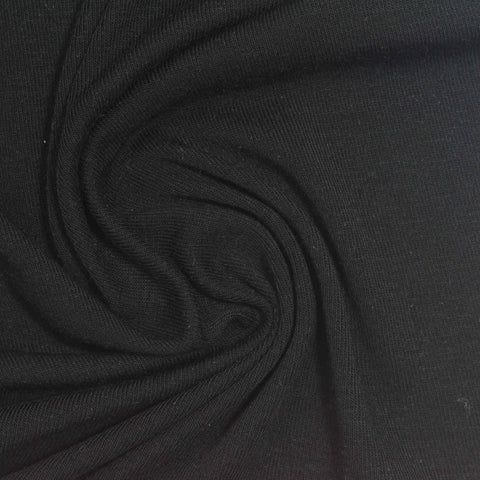 Black Rib Knit, Acrylic-Tencel Lyocell