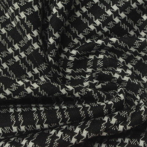 Black Houndstooth Jacquard, Polyester