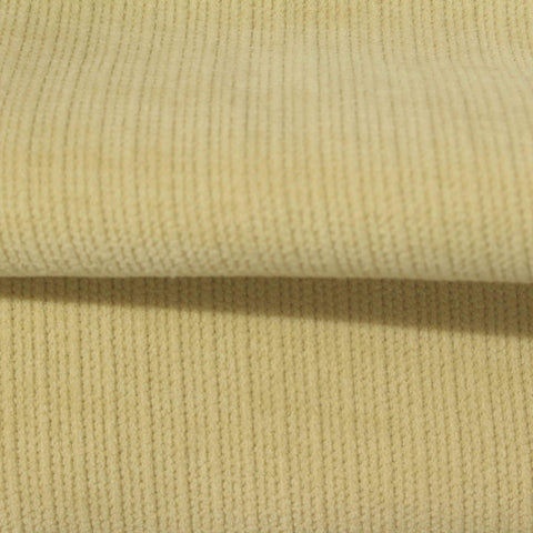 Pale Yellow Ribbed Fleece, Polyester