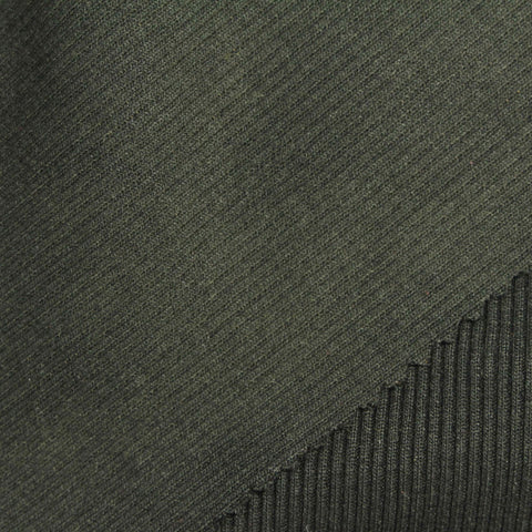 Dark Olive Rib Knit, Poly-Viscose