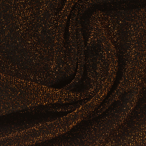 Nylon Metallic Stretch Knit Fabric, 210 gsm, 160 cm — Brown
