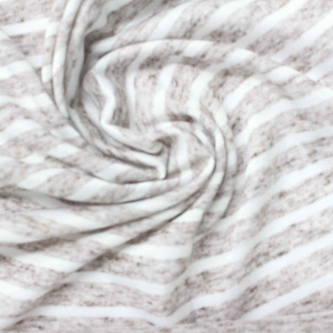 White Stripes Knit, Poly-Linen