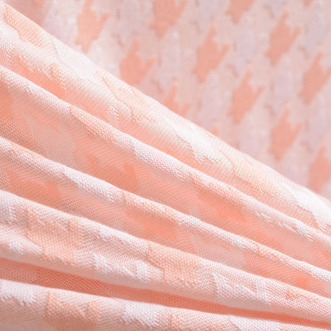 Jacquard Viscose Stretch Knit Fabric, 290 gsm, 160 cm — Pink