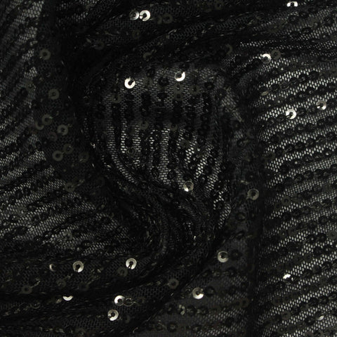Black Horizontal-Sequin Knit, Polyester