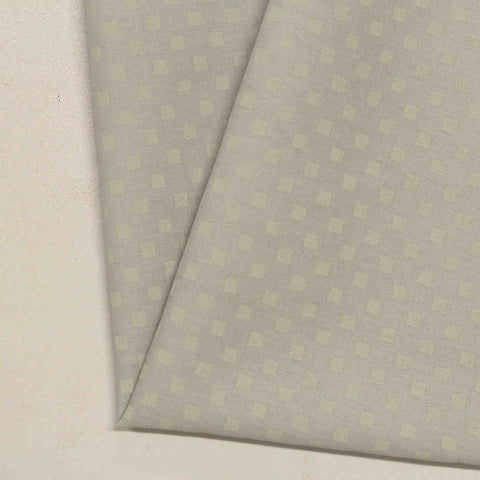 Grey Square Poplin, Cotton-Poly
