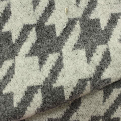 Grey Houndstooth Knit, Polyester