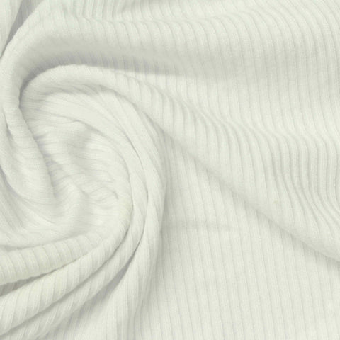 Off-White Ribbed Rib Knit, Viscose