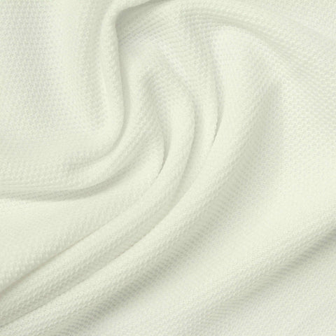 Off-White Grid Waffle Knit, Polyester