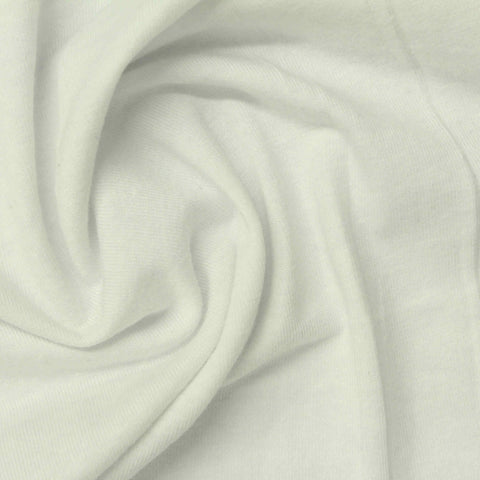 Cotton Polyester Stretch Jersey Knit Fabric, 135 gsm, 180 cm — White