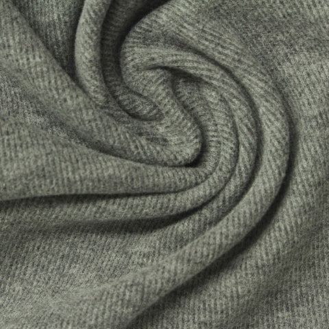 Heather Grey Marl Velvet, Poly-Cotton, 250 gsm