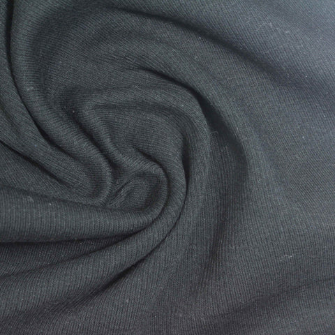 Charcoal Rib Knit, Cotton
