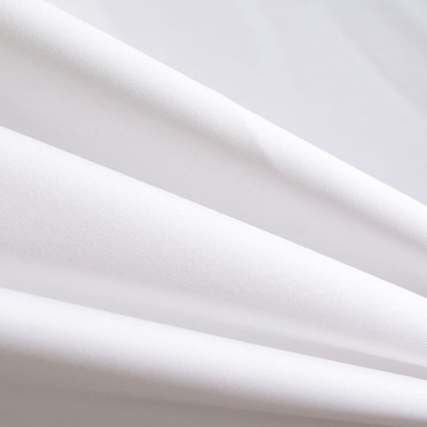 Striped Polyester Stretch Scuba Knit Fabric, 240 gsm, 160 cm — White