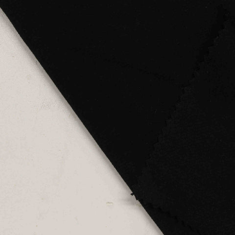 Cotton Polyester Interlock Knit Fabric, 180 gsm, 155 cm — Black