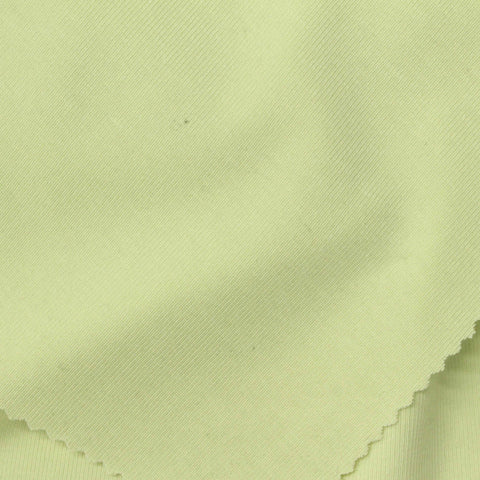 Light Green Ribbed Rib Knit, Cotton-Tencel Lyocell