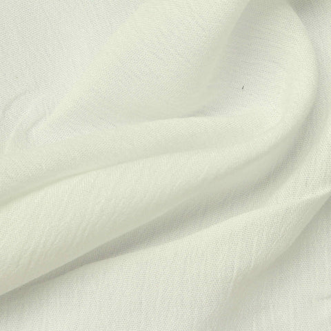 100% Viscose Crepe Fabric, 180 gsm, 150 cm — White