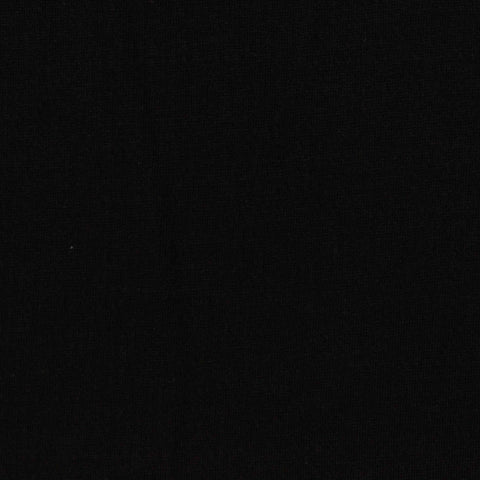 Polyester Cotton Stretch Jersey Knit Fabric, 185 gsm, 160 cm — Black