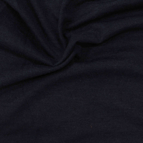 Polyester Cotton Jersey Knit Fabric, 140 gsm, 155 cm — Navy