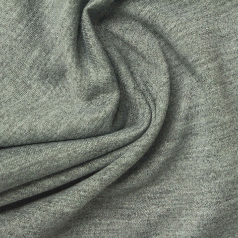 Heather Grey Marl French Terry, Polyester, 188 gsm