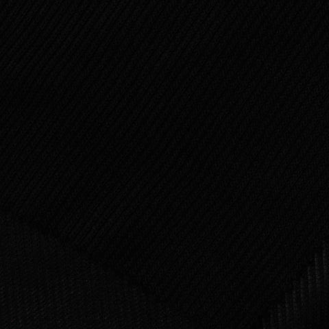 Cotton Polyester Rib Knit Fabric, 179 gsm, 185 cm — Black