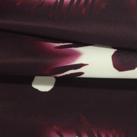 White Abstract Twill, Polyester