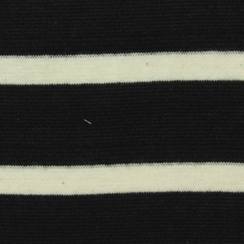 Black Horizontal-Stripe Rib Knit, 259 gsm