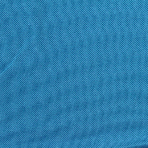 100% Cotton Piqué Knit Fabric, 174 gsm, 177 cm — Blue