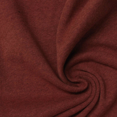 Red Marl Rib Knit, Cotton-Poly, 300 gsm