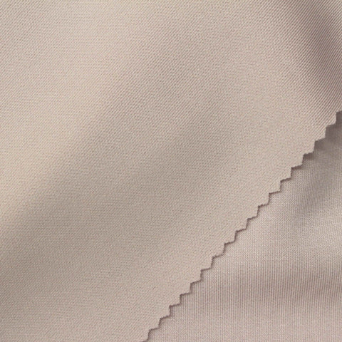 Modal Polyester Stretch Scuba Knit Fabric, 250 gsm, 156 cm — Beige