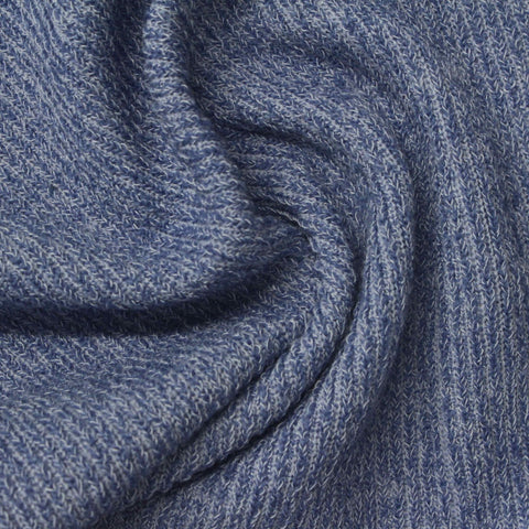 Polyester Stretch Chunky Knit Fabric, 260 gsm, 150 cm — Blue
