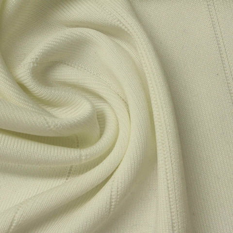 Polyester Stretch Rib Knit Fabric, 315 gsm, 160 cm — Khaki