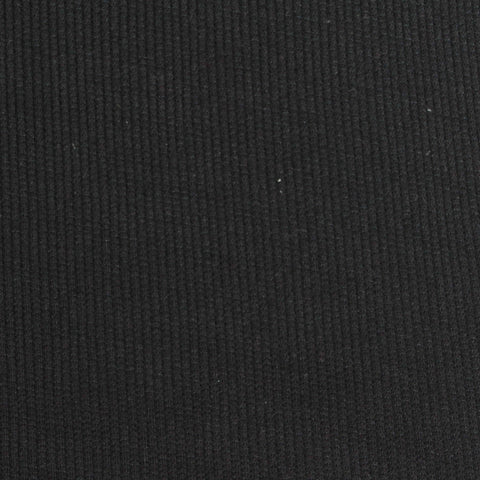 Polyester Stretch Rib Knit Fabric, 180 gsm, 150 cm — Black
