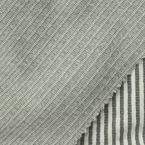 Dark Grey Stripe Jersey Knit, Polyester