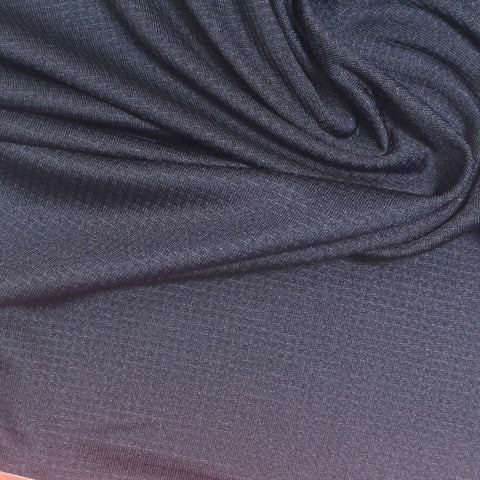 Dark Navy Textured Mesh, Poly-Spandex
