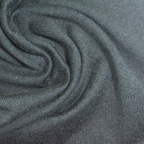 Dark Grey Heathered-Marl Jersey Knit, Cotton-Viscose