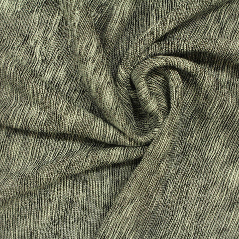 Olive Textured Chunky Knit, Viscose-Poly