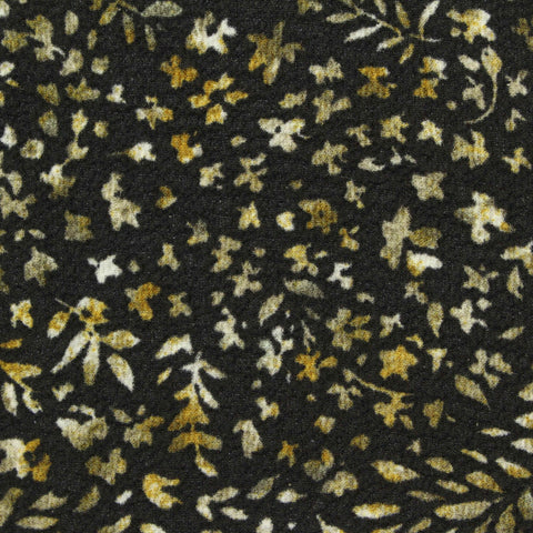 Off-White Scattered-Leaf Knit, Polyester