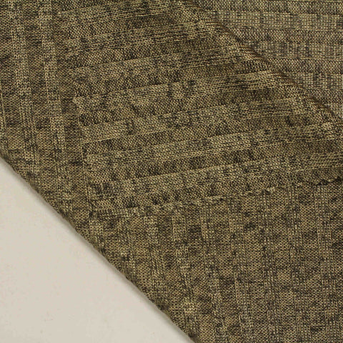 Olive Textured-Stripe Rib Knit, Polyester