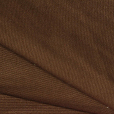 Cotton Polyester Stretch Twill Fabric, 235 gsm — Brown