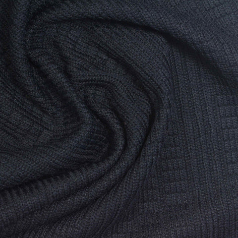 Dark Grey Tone-on-Tone Interlock Knit, Polyester, 233 gsm