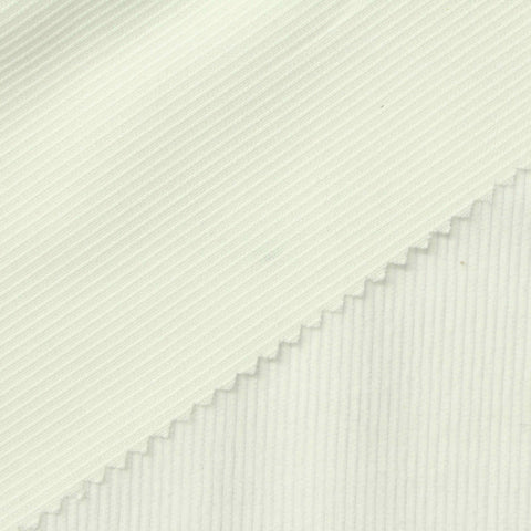 Off-White Ribbed Corduroy, Polyester