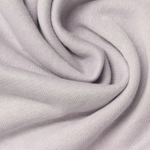Brushed Cotton Polyester French Terry Fabric, 300 gsm, 165 cm — Grey