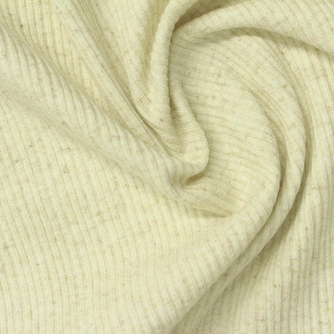 Light Cream Marl Rib Knit, Viscose
