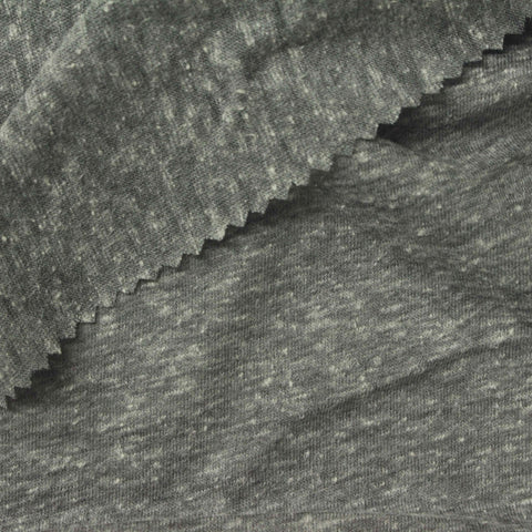 Grey Marl Jersey Knit, Poly-Cotton, 135 gsm