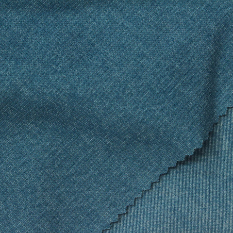 Cotton Polyester Stretch Scuba Knit Fabric, 215 gsm, 160 cm — Blue
