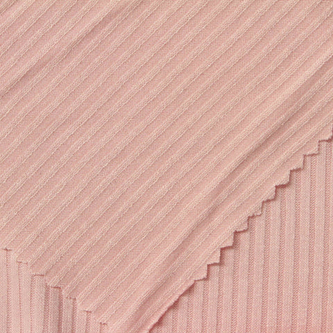 Dusty Pink Rib Knit, Viscose