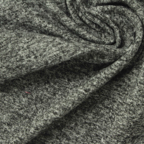 Grey Marl Jersey Knit, Polyester, 170 gsm, 160 cm