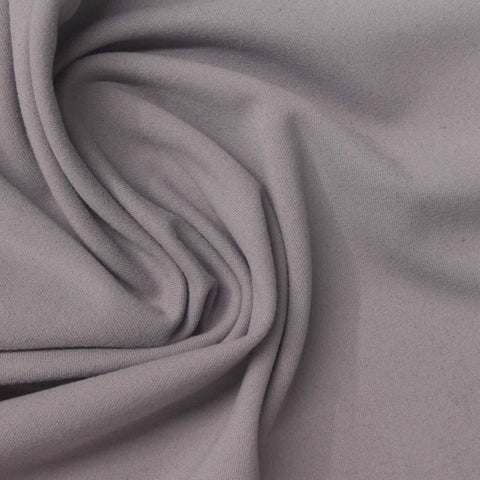Muted Grey Brushed Jersey Knit, Poly-Spandex