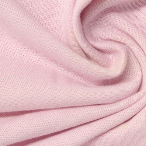 Polyester Cotton French Terry Fabric, 216 gsm, 175 cm — Pink