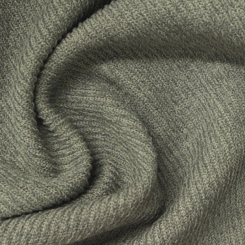 Sage Heather Rib Knit, Polyester